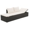Garden Bed 195×60 cm Poly Rattan – Black