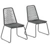 Outdoor Chairs Poly Rattan Black