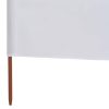 3-panel Wind Screen Fabric 400×120 cm White