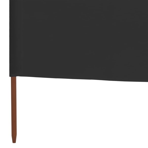 3-panel Wind Screen Fabric 400×120 cm Anthracite