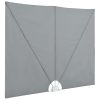 Collapsible Terrace Side Awning Grey 240×160 cm