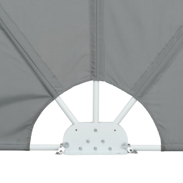 Collapsible Terrace Side Awning Grey 240×160 cm