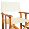Director’s Chair Solid Acacia Wood – Cream, 1