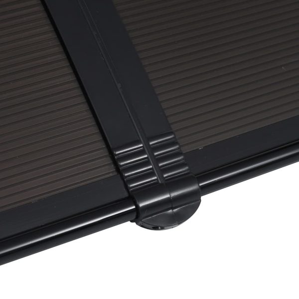 Door Canopy Black 200×100 cm PC