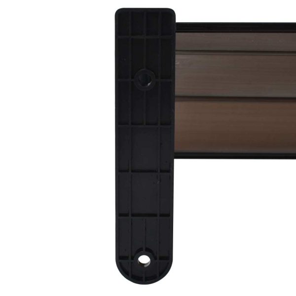Door Canopy Black 300×100 cm PC