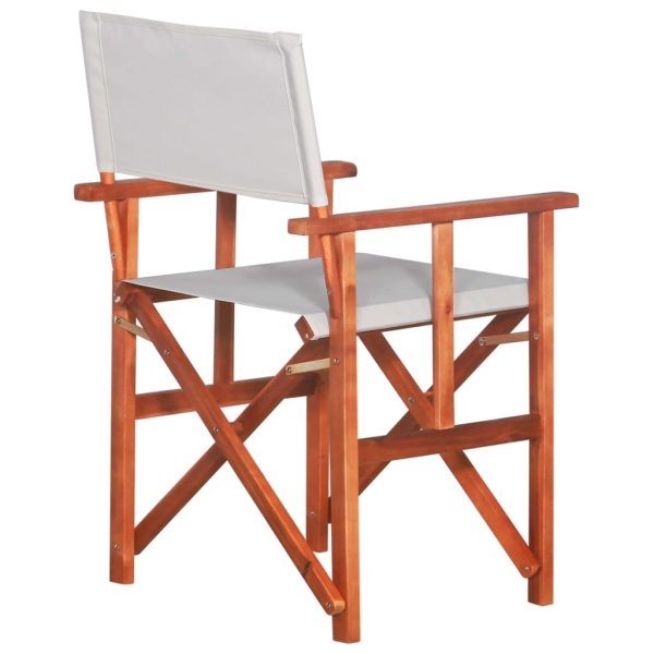 Director’s Chair Solid Acacia Wood – Cream, 2