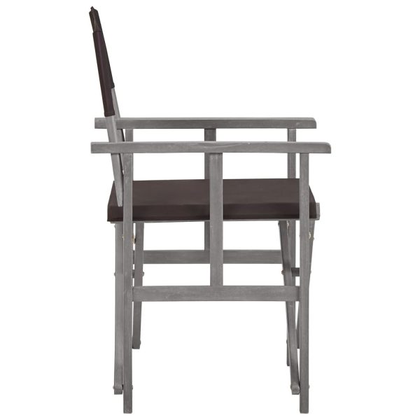 Director’s Chair Solid Acacia Wood – Black, 2