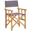 Director’s Chair Solid Acacia Wood – Dark Grey, 1