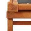 Sun Lounger Solid Acacia Wood and Textilene – Armchair