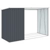 Garden Firewood Shed Anthracite 245x98x159 cm Galvanised Steel