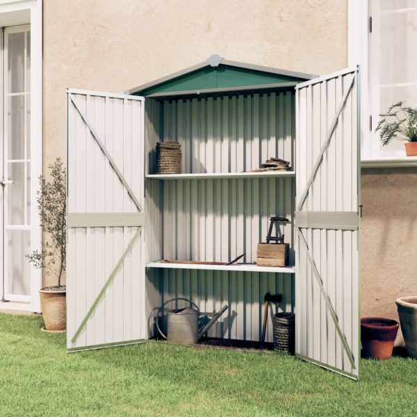 Garden Shed 107.5x46x183 cm Galvanised Steel