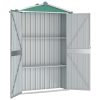 Garden Shed Green 107.5x46x183 cm Galvanised Steel