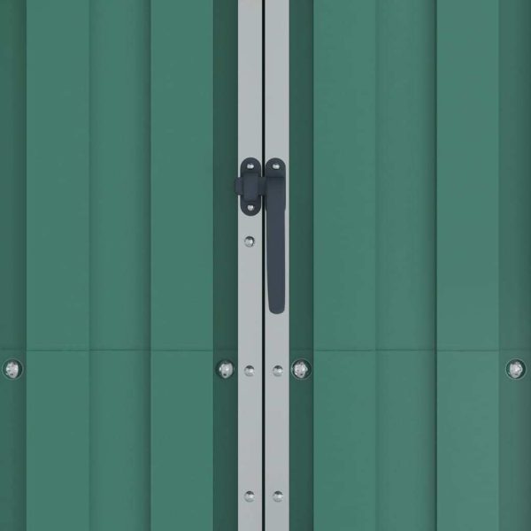 Garden Shed Green 107.5x46x183 cm Galvanised Steel