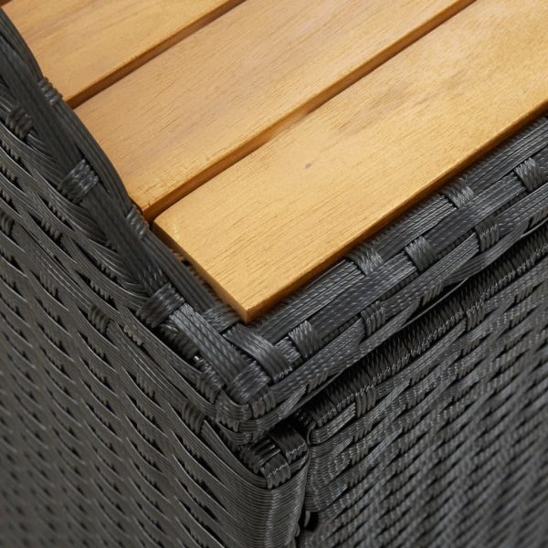 Garden Storage Bench 120 cm Poly Rattan