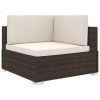 Sectional 1 pc with Cushions Poly Rattan