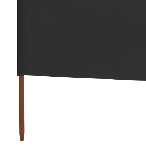 3-panel Wind Screen Fabric 400×80 cm Anthracite