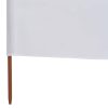 6-panel Wind Screen Fabric 800×160 cm Sand White