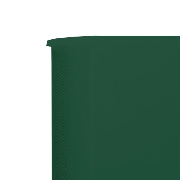 6-panel Wind Screen Fabric 800×160 cm Green