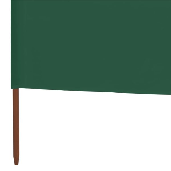 6-panel Wind Screen Fabric 800×160 cm Green