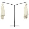 Double Parasol with Steel Pole 250×250 cm Sand White