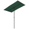 Outdoor Parasol with Aluminium Pole 180×110 cm Green