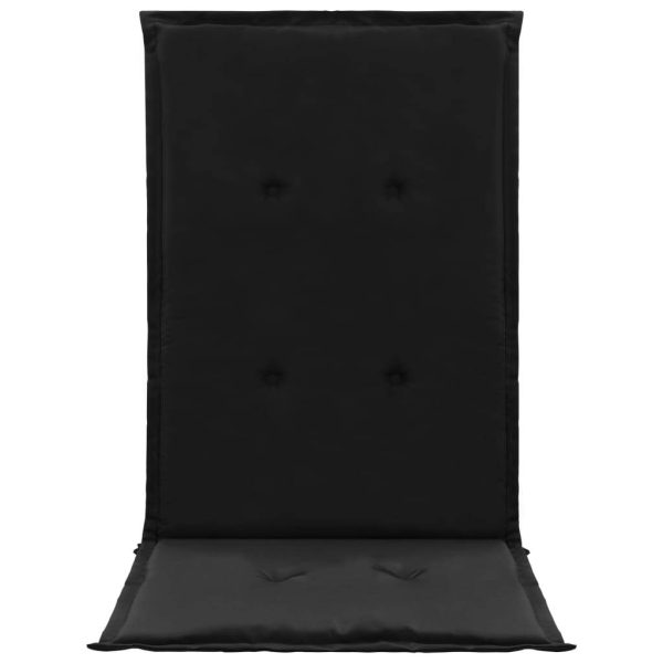 Garden Chair Cushions 2 pcs Black 120x50x3 cm