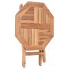 Folding Garden Table 45 cm Solid Teak Wood – Octagonal