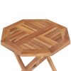 Folding Garden Table 45 cm Solid Teak Wood – Octagonal