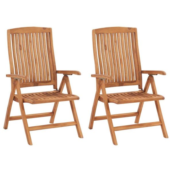 Reclining Garden Chairs Solid Teak Wood