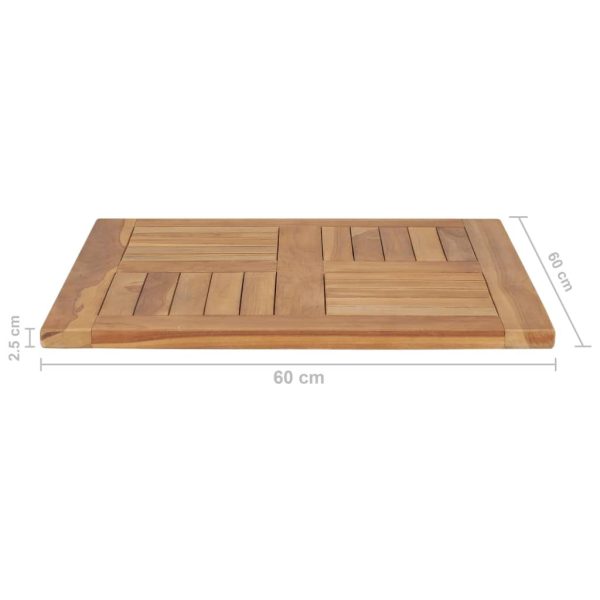 Table Top Solid Teak Wood Round – 60x60x2.5 cm