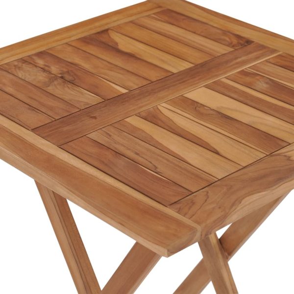 Folding Garden Table 60 cm Solid Teak Wood – Square