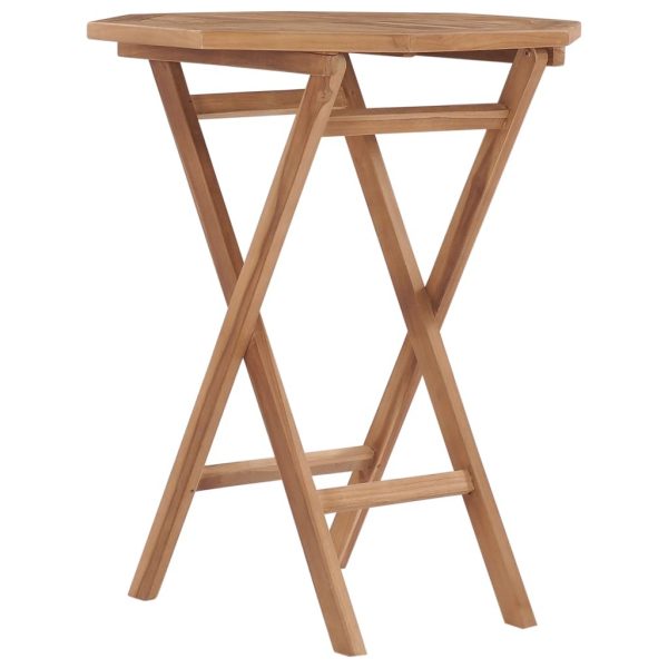 Folding Garden Table 60 cm Solid Teak Wood – Octagon