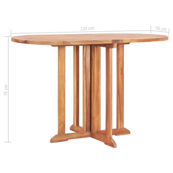 Folding Butterfly Garden Table Solid Teak Wood – 120x70x75 cm