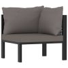 Sofa with Cushion Poly Rattan Anthracite