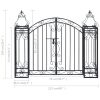 Ornamental Garden Gate Wrought Iron 122×20.5×100 cm