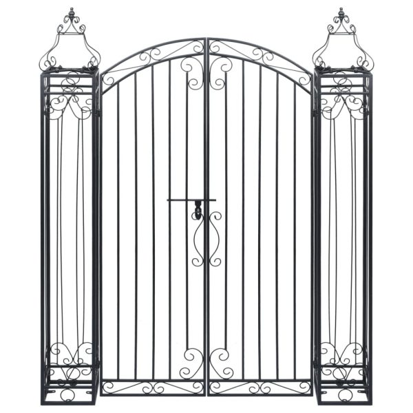 Ornamental Garden Gate Wrought Iron 122×20.5×160 cm