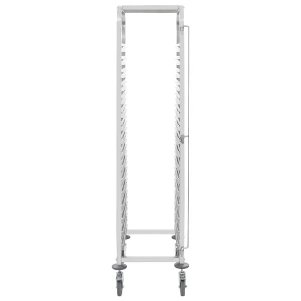 Kitchen Trolley for 16 Trays 38x55x163 cm Stainless Steel