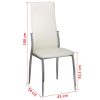 Dining Chairs Faux Leather – White, 4