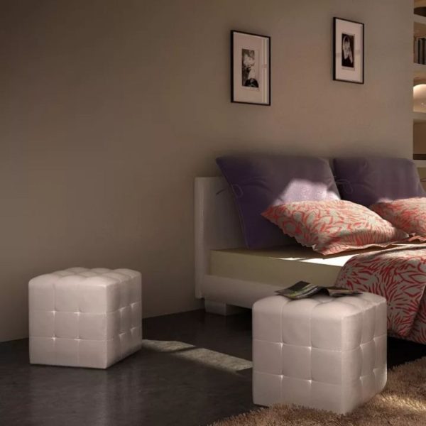 Cubed Stools – White