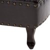 Chaise Longue Faux Leather – Dark Brown