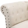 Chaise Longue Faux Leather – White