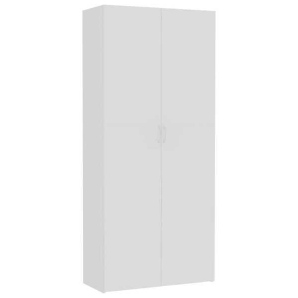 Storage Cabinet 80×35.5×180 cm Engineered Wood – White