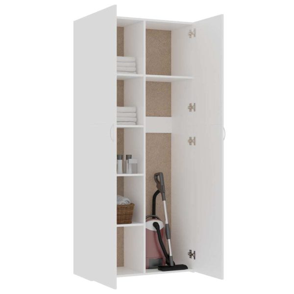 Storage Cabinet 80×35.5×180 cm Engineered Wood – White