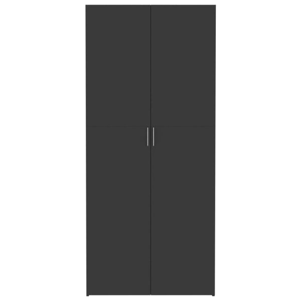Storage Cabinet 80×35.5×180 cm Engineered Wood – Grey