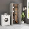 Storage Cabinet 80×35.5×180 cm Engineered Wood – Concrete Grey