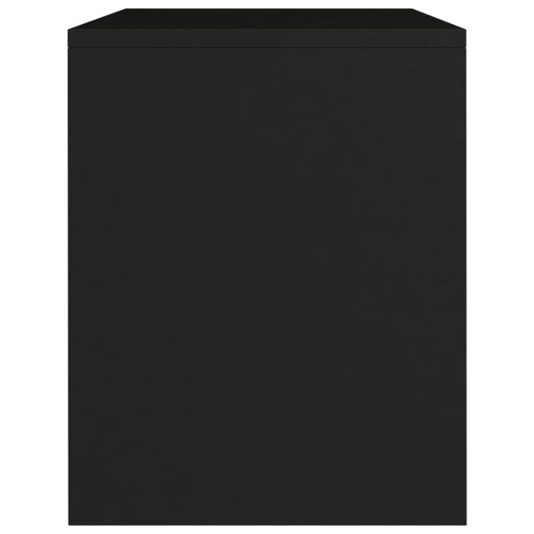 Easton Bedside Cabinet 40x30x40 cm Engineered Wood – Black, 1