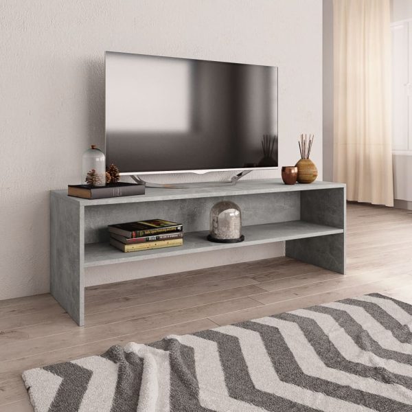 Morton TV Cabinet 120x40x40 cm Engineered Wood – Concrete Grey