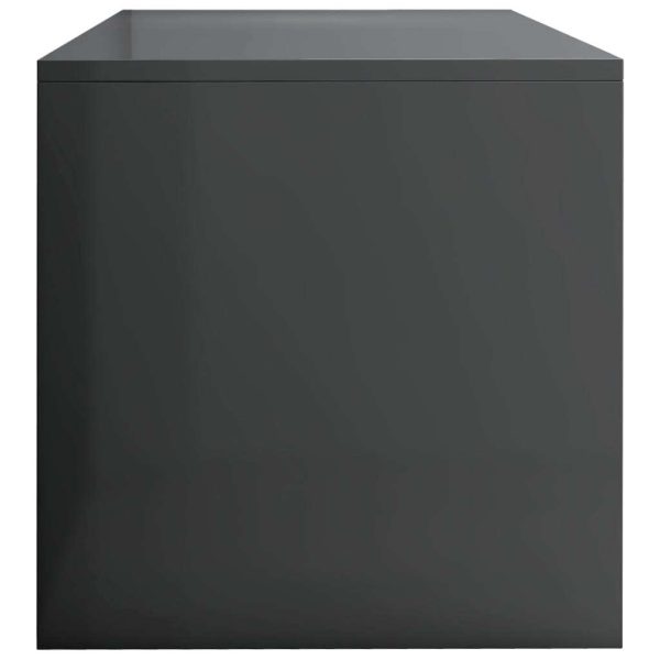 Morton TV Cabinet 120x40x40 cm Engineered Wood – High Gloss Grey