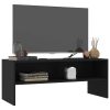 Broxbourne TV Cabinet 100x40x40 cm Engineered Wood – Black