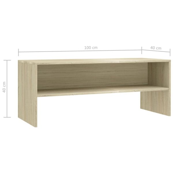 Broxbourne TV Cabinet 100x40x40 cm Engineered Wood – Sonoma oak